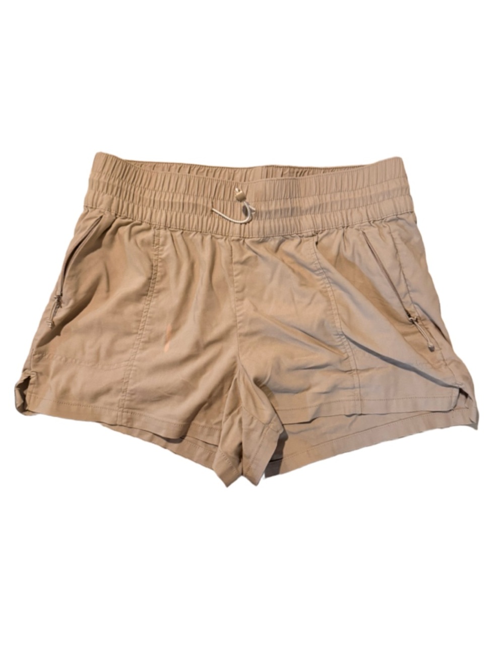 Avalanche Tan Athletic Elastic-Waist Shorts